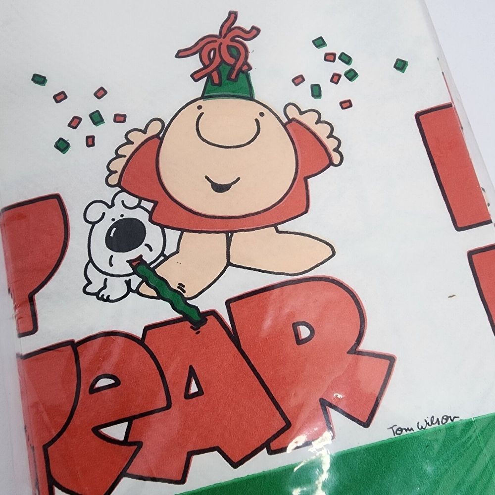 American Greetings Ziggy Happy New Year Table Cover Decor - Picture 2 of 4